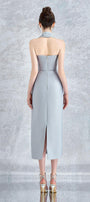Morpho Halter Corset Taffeta Midi Dress - MEAN BLVD