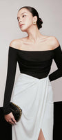Moses Off-Shoulder Cotton Spandex Bodysuit - MEAN BLVD