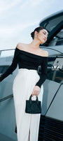 Moses Off-Shoulder Cotton Spandex Bodysuit - MEAN BLVD