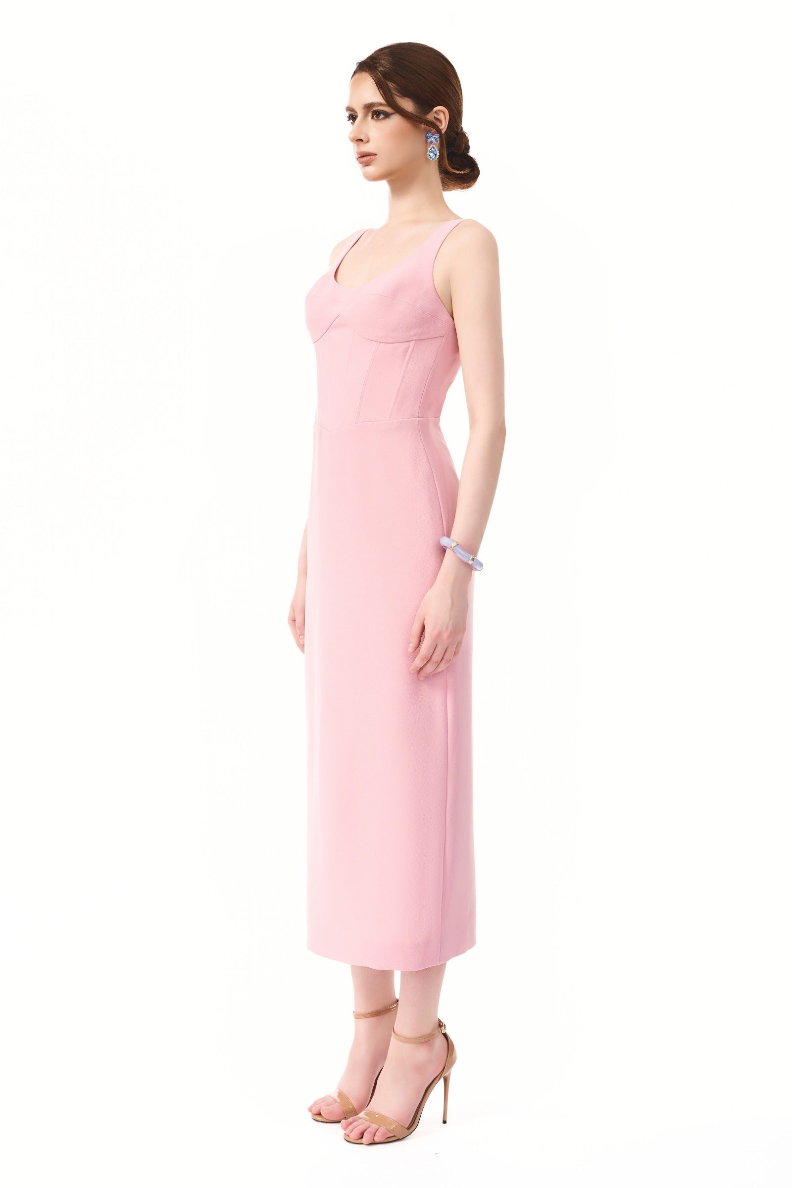 Aela Scoop Neck Midi Dress