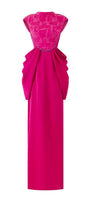 Muse Sheath Cap Sleeved Satin Floor Length Dress - MEAN BLVD