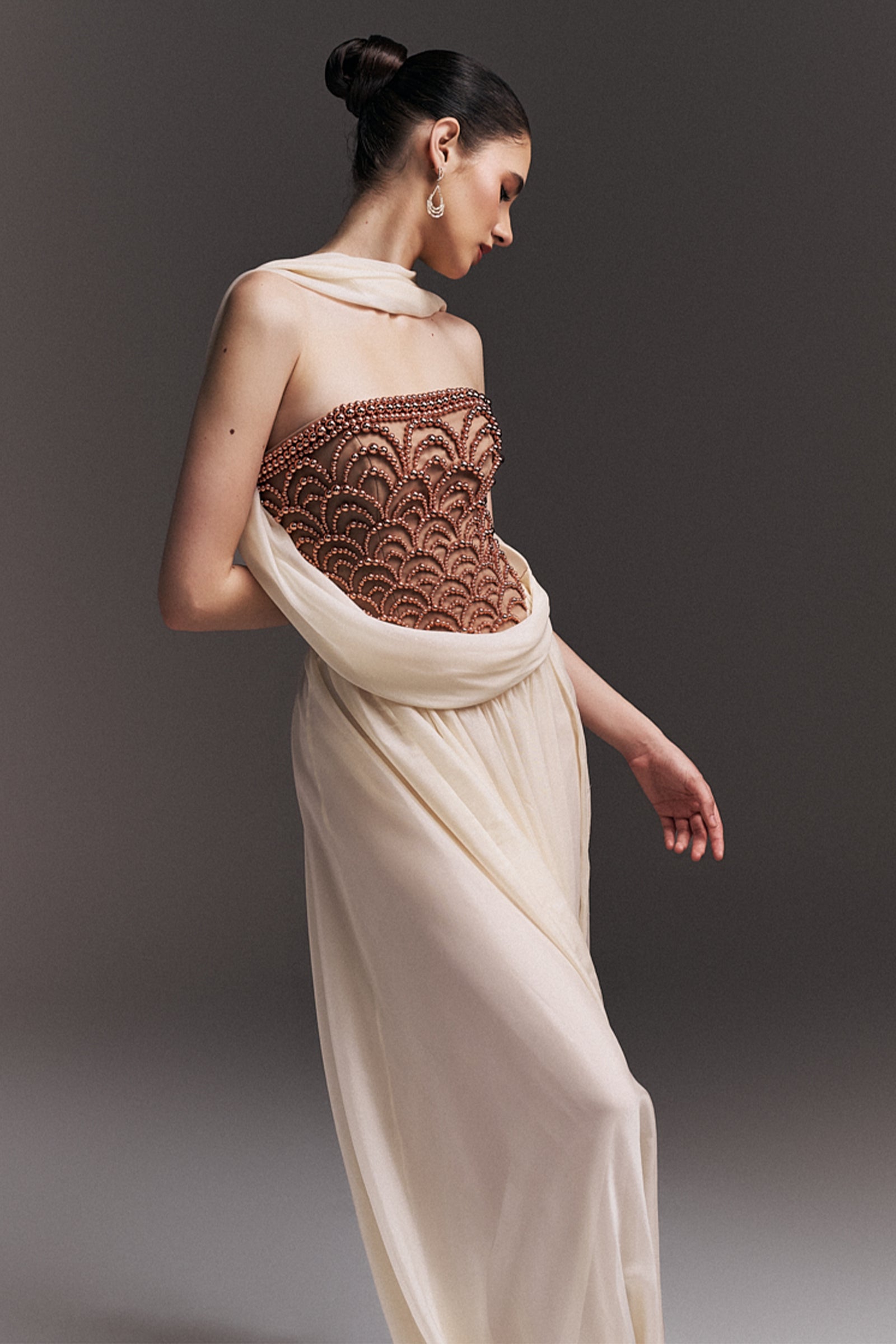 Callista Scarf Bead Maxi Dress