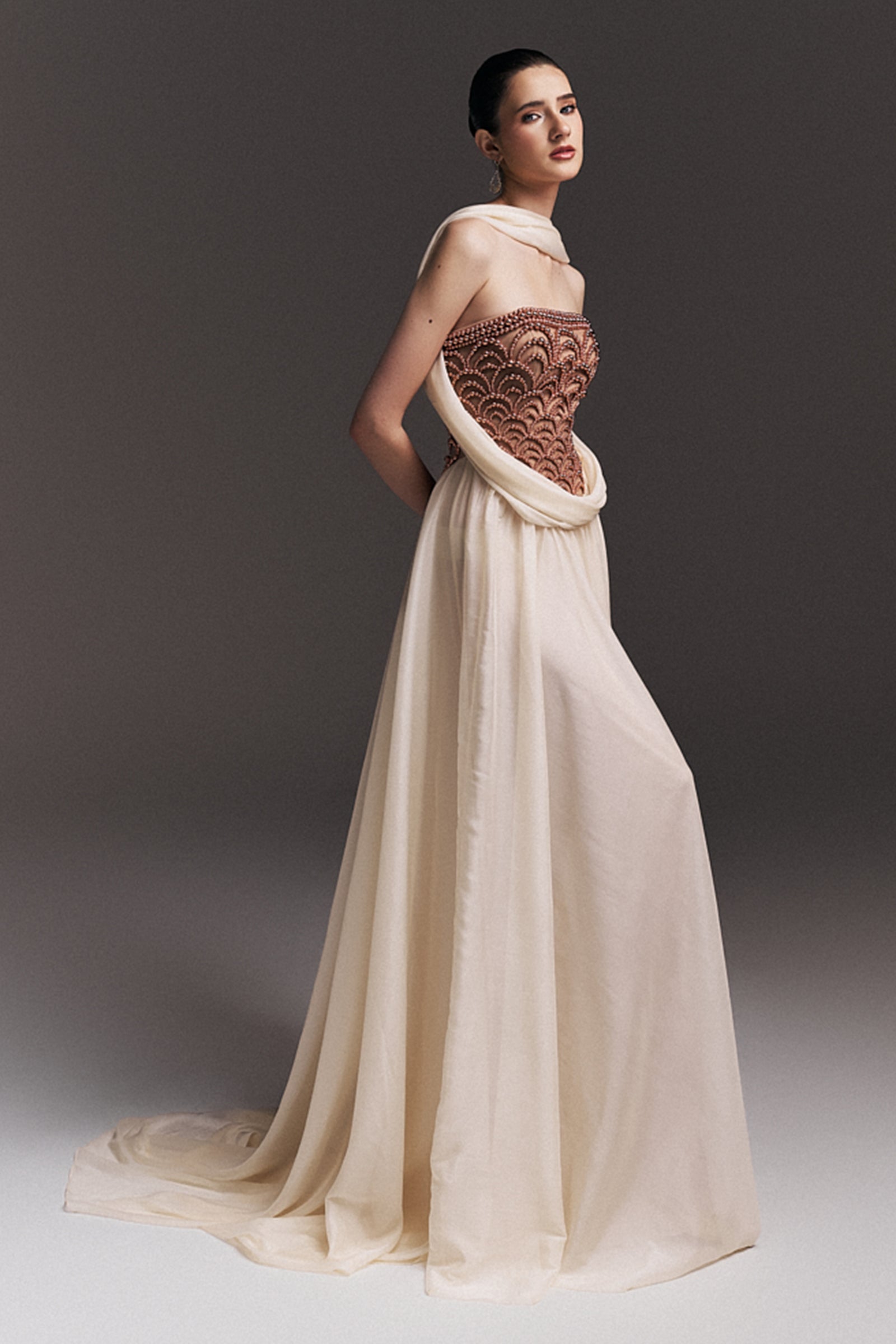 Callista Scarf Bead Maxi Dress