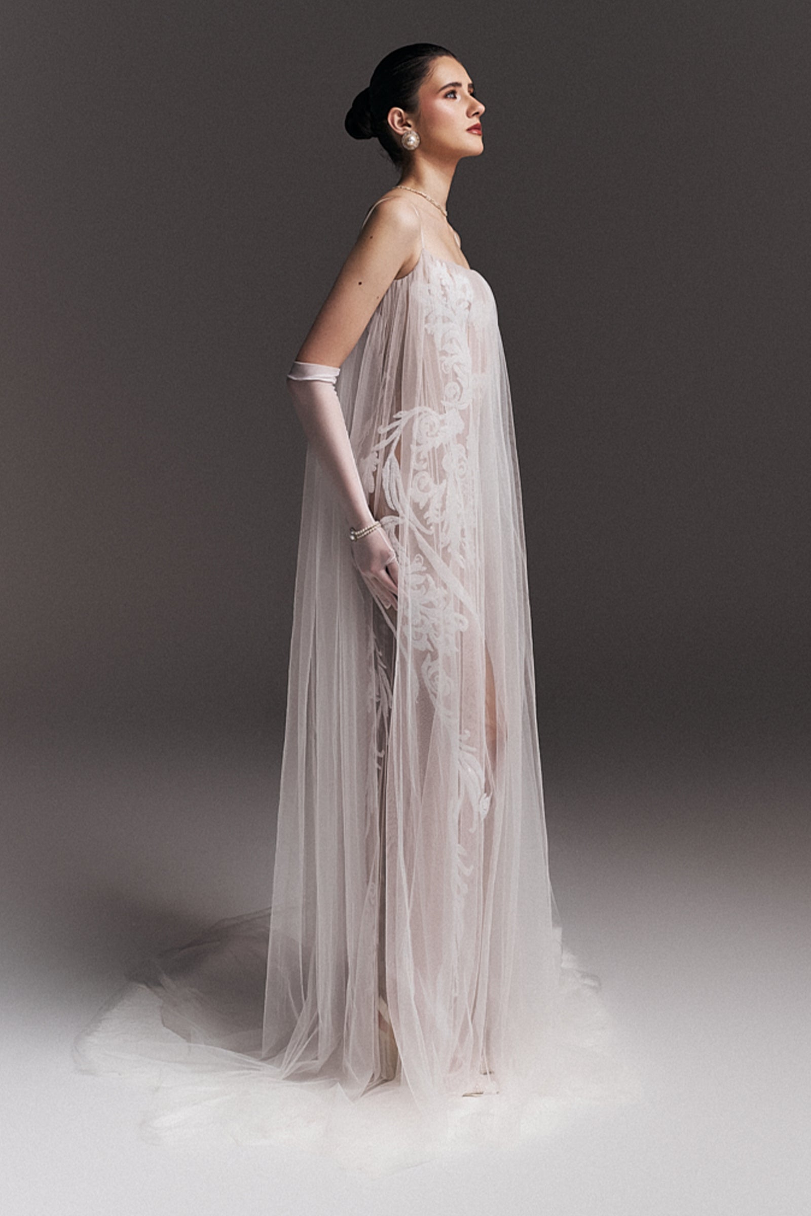 Serenity Square Neck Embroidery Maxi Dress