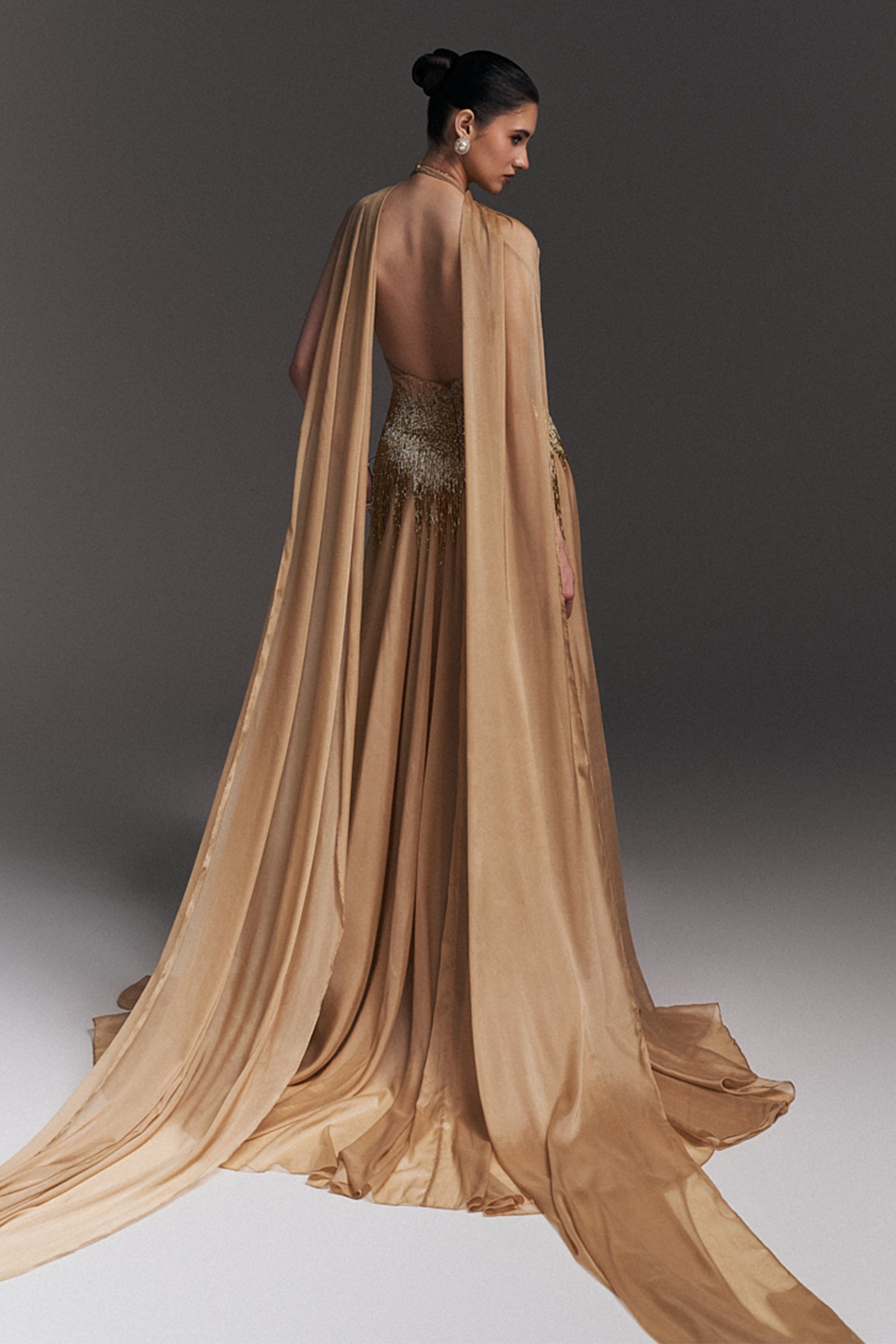 Isabella A-line Sequin Maxi Dress