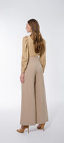 Muskan Straight Wide Leg Twill Ankle Length Trousers - MEAN BLVD