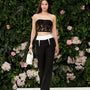 Mya Straight High Waist Wool Cotton Floor Length Pants - MEAN BLVD