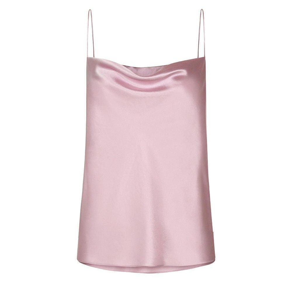 Nadya Flared Spaghetti Strap Silk Chiffon Top - MEAN BLVD