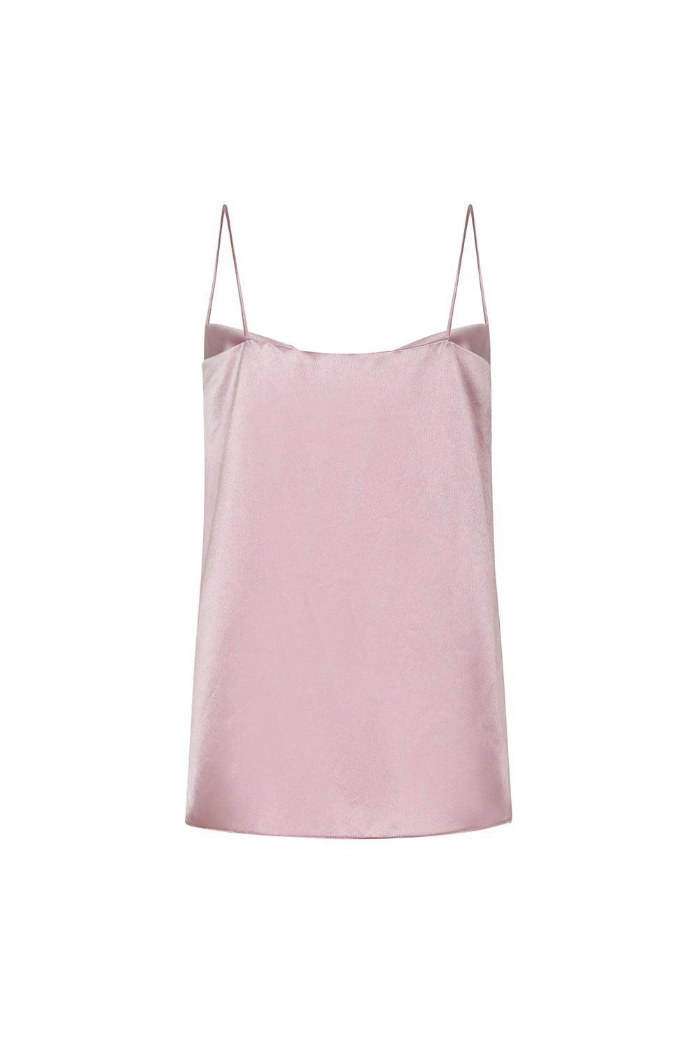 Nadya Flared Spaghetti Strap Silk Chiffon Top - MEAN BLVD