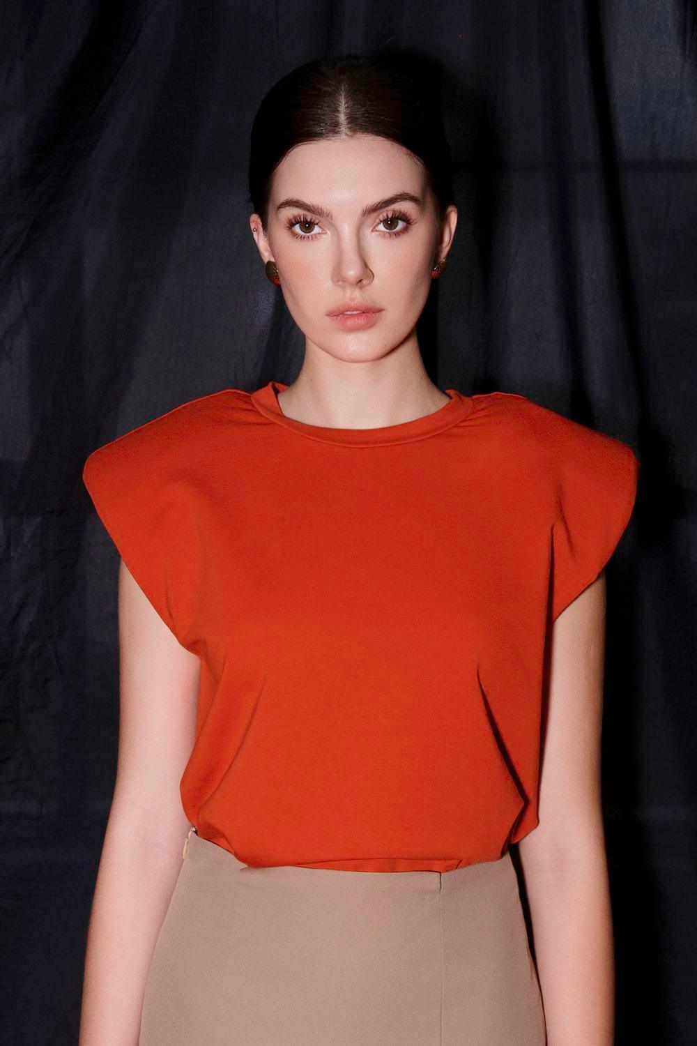 Naila Straight Cap Sleeved Cotton Top - MEAN BLVD