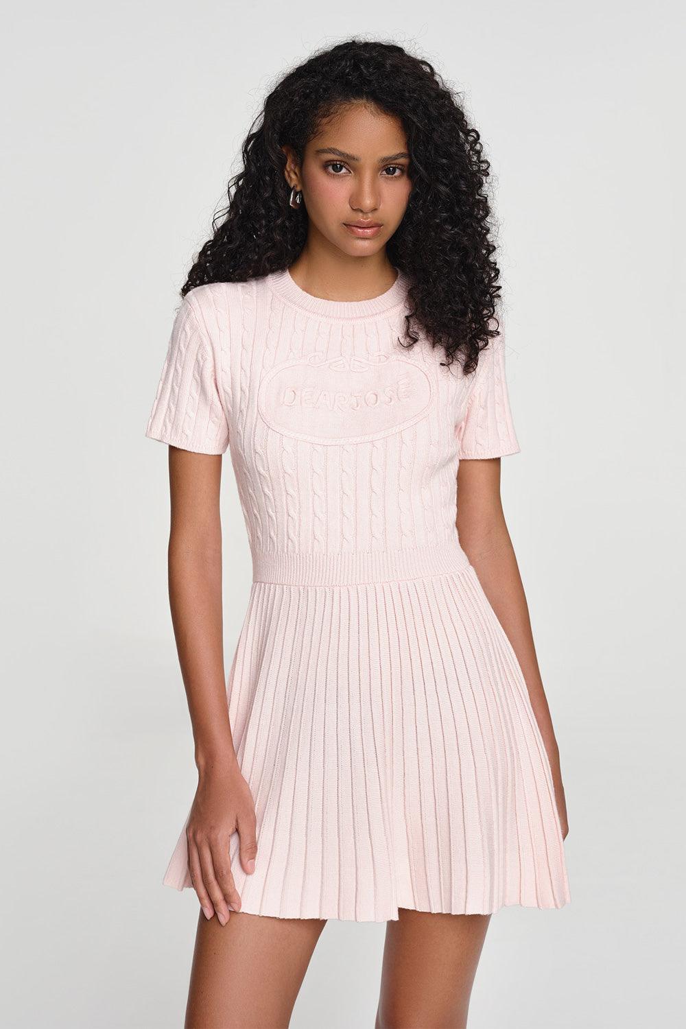 Women's Nami A-line Round Neck Rayon Mini Dress XS/S/M/L Pink MEAN BLVD Women's Nami A-line Round Neck Rayon Mini Dress XS/S/M/L Pink MEAN BLVD