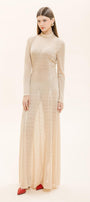 Naomi A-line Long Sleeved Knitted Fabric Floor Length Dress - MEAN BLVD