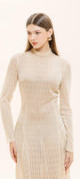 Naomi A-line Long Sleeved Knitted Fabric Floor Length Dress - MEAN BLVD