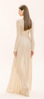 Naomi A-line Long Sleeved Knitted Fabric Floor Length Dress - MEAN BLVD