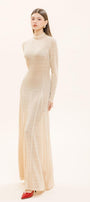 Naomi A-line Long Sleeved Knitted Fabric Floor Length Dress - MEAN BLVD