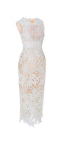Naomi Pencil Sleeveless Lace Midi Dress - MEAN BLVD