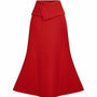 Narci Trumpet High Waist Cotton Blend Midi Skirt - MEAN BLVD