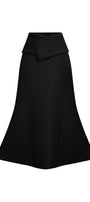 Narci Trumpet High Waist Cotton Blend Midi Skirt - MEAN BLVD