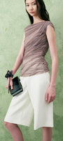 Narcissus Straight Ribbed Twill Below The Knee Culottes - MEAN BLVD