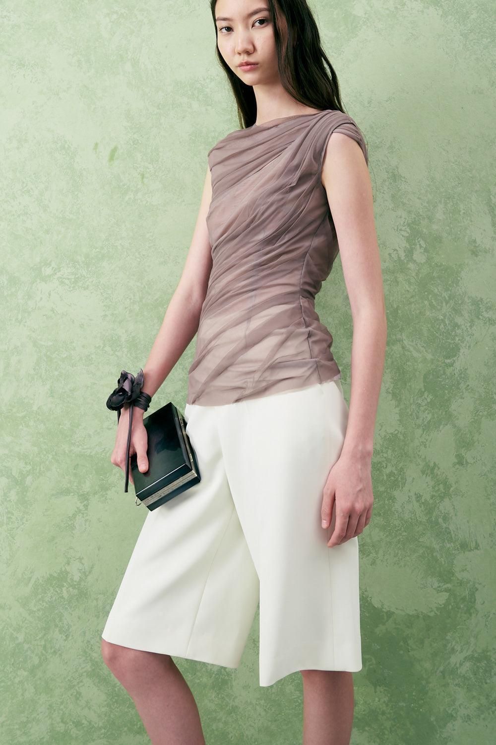 Narcissus Straight Ribbed Twill Below The Knee Culottes - MEAN BLVD