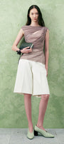 Narcissus Straight Ribbed Twill Below The Knee Culottes - MEAN BLVD