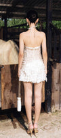 Nata Halter Ruffled Organza Mini Dress - MEAN BLVD