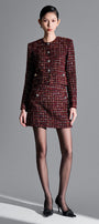 Natalie A-line Hidden Pocket Tweed Mini Skirt - MEAN BLVD