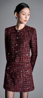 Natalie A-line Hidden Pocket Tweed Mini Skirt - MEAN BLVD