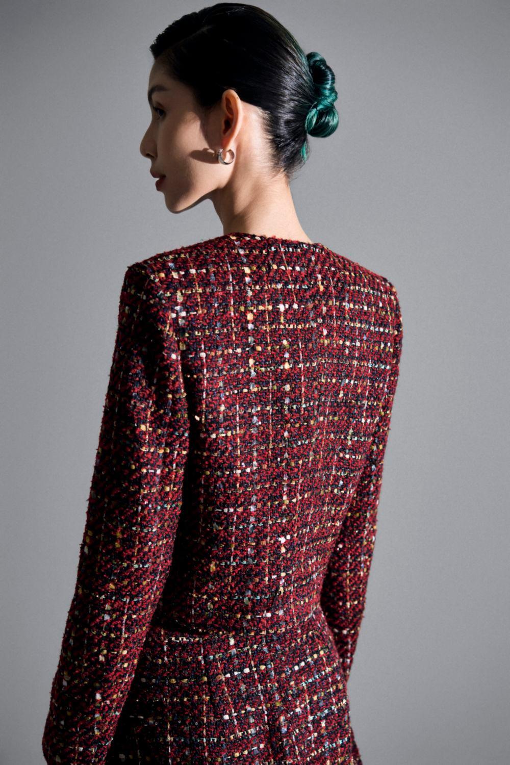 Natalie A-line Hidden Pocket Tweed Mini Skirt - MEAN BLVD