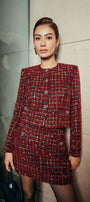Natalie A-line Hidden Pocket Tweed Mini Skirt - MEAN BLVD