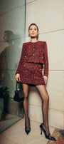 Natalie Cropped Round Neck Tweed Jacket - MEAN BLVD