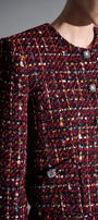 Natalie Cropped Round Neck Tweed Jacket - MEAN BLVD