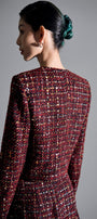 Natalie Cropped Round Neck Tweed Jacket - MEAN BLVD