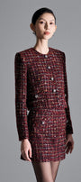 Natalie Cropped Round Neck Tweed Jacket - MEAN BLVD