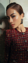 Natalie Cropped Round Neck Tweed Jacket - MEAN BLVD