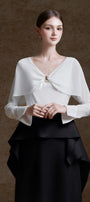 Navia Straight V-Neck Silk Crepe Top - MEAN BLVD
