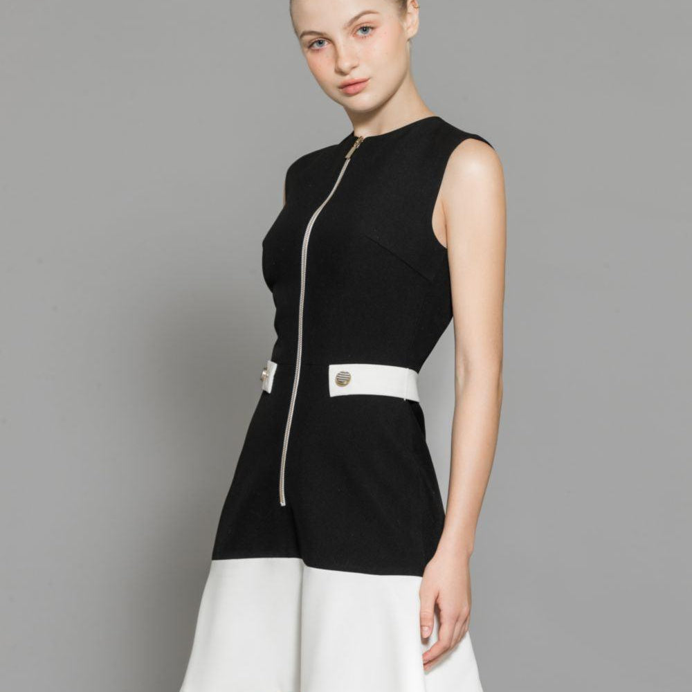 Nellie Drop Waist Sleeveless Wool Mini Dress - MEAN BLVD