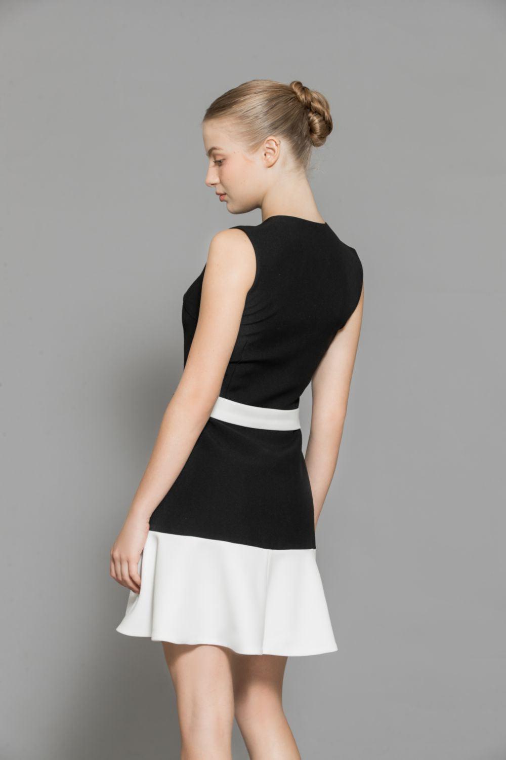 Nellie Drop Waist Sleeveless Wool Mini Dress - MEAN BLVD