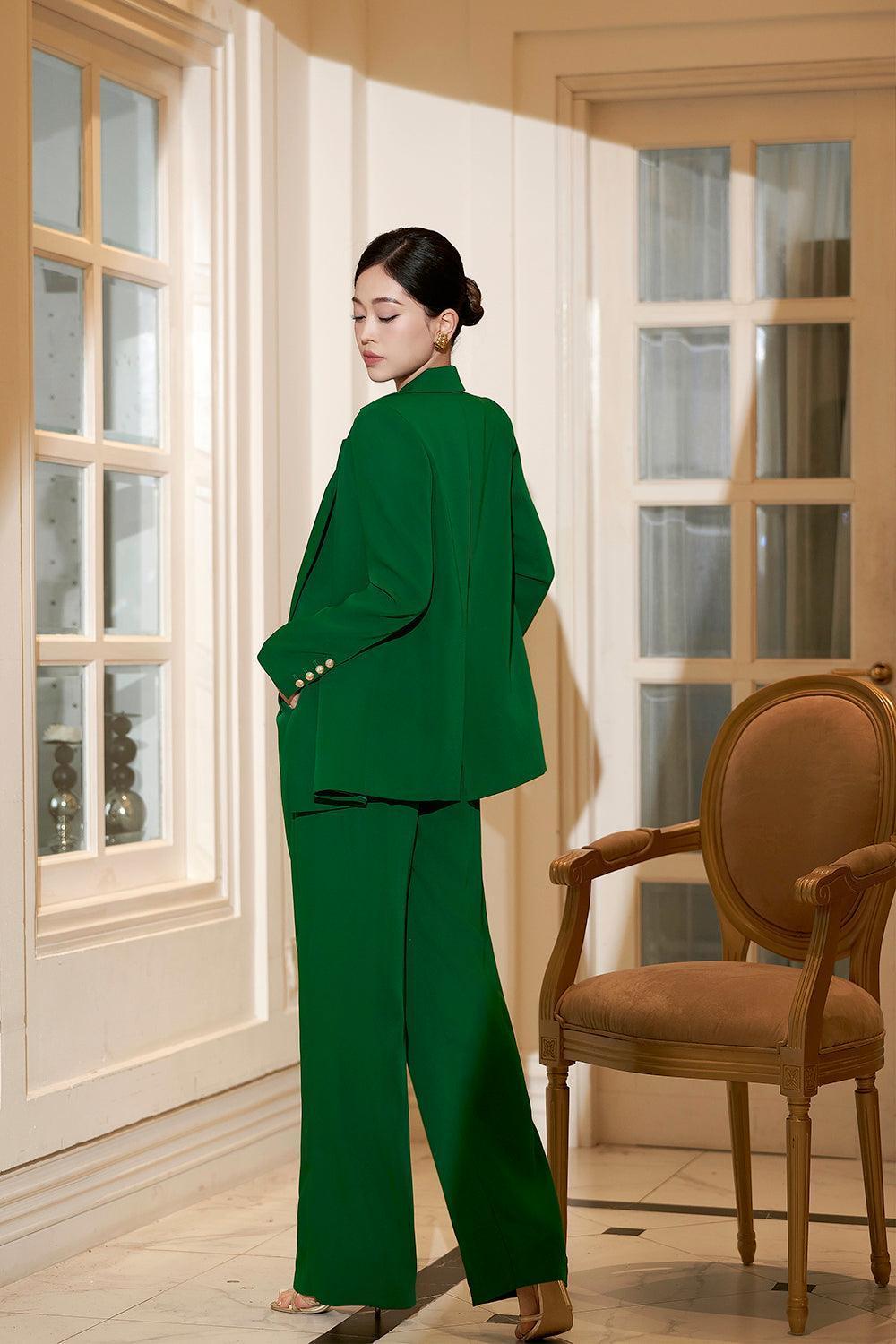 Nerida Straight Wide Leg Velvet Floor Length Trousers - MEAN BLVD