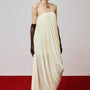 Netine Strapless Pleated Mesh Spandex Floor Length Dress - MEAN BLVD