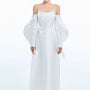 Athena A-line Off-Shoulder Taffeta Floor Length Ao Dai Set