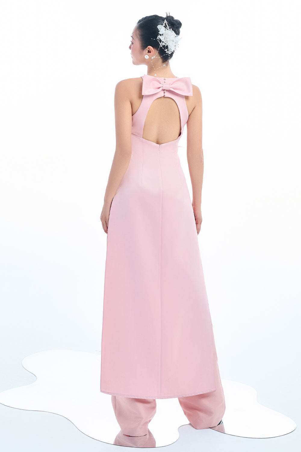 Artemis A-line Sleeveless Taffeta Floor Length Ao Dai Set