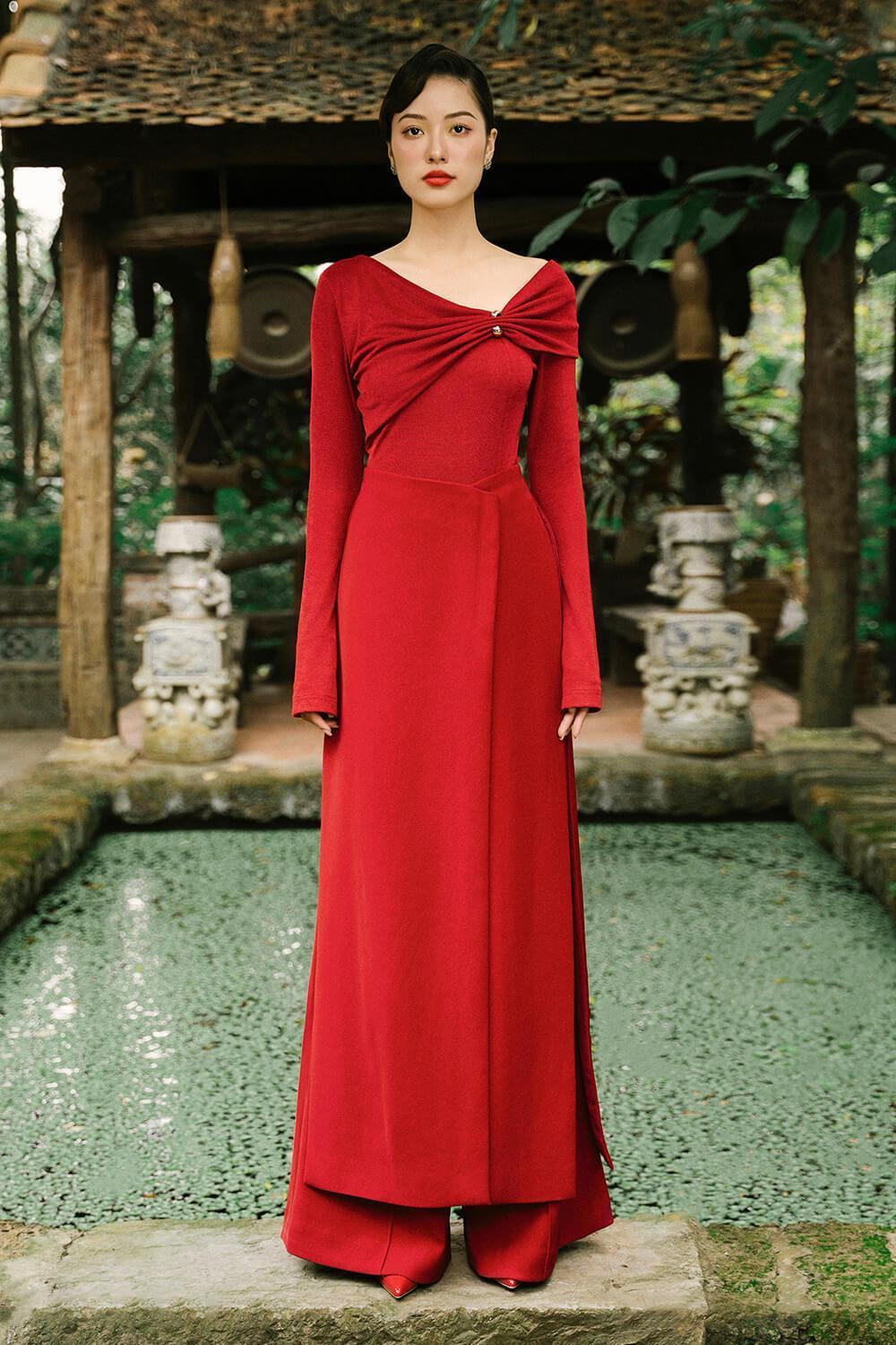 Ngoc An Straight Front Slit Polycotton Ankle Length Accessories - MEAN BLVD