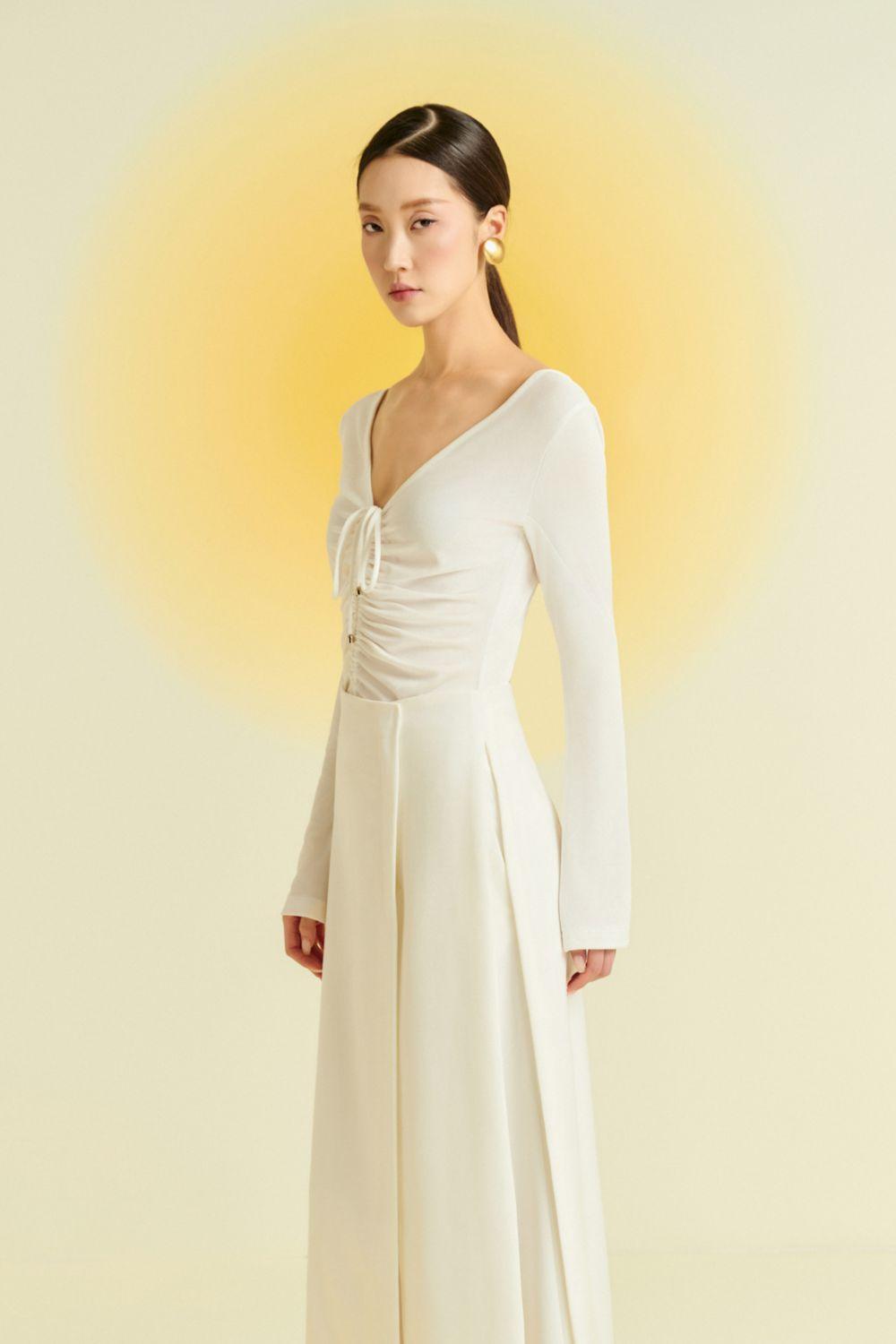 Ngoc An Straight Front Slit Polycotton Ankle Length Accessories - MEAN BLVD