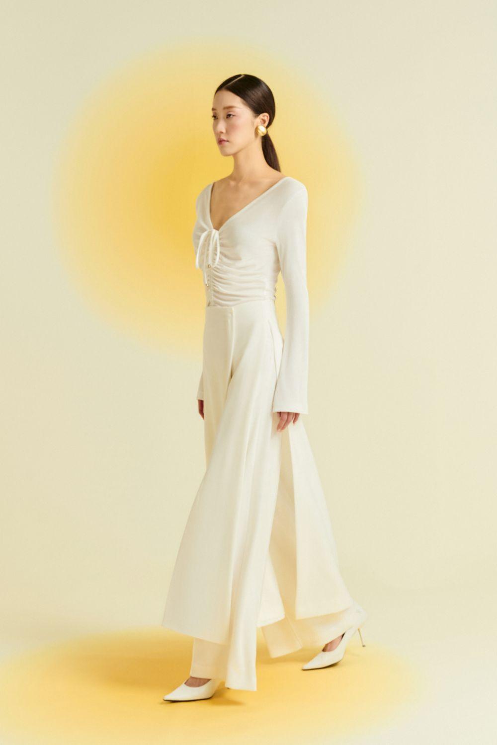 Ngoc An Straight Front Slit Polycotton Ankle Length Accessories - MEAN BLVD