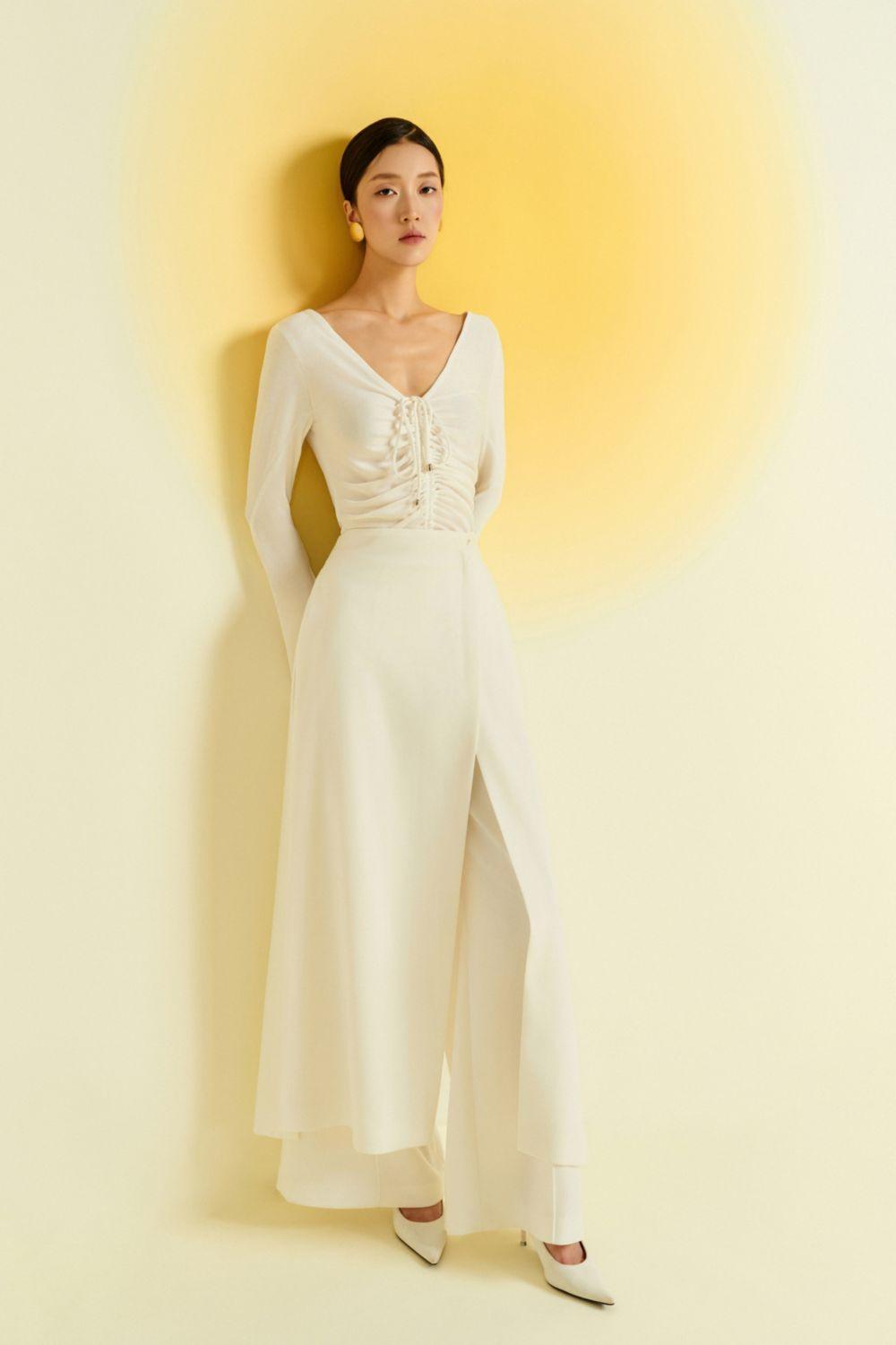 Ngoc An Straight Front Slit Polycotton Ankle Length Accessories - MEAN BLVD