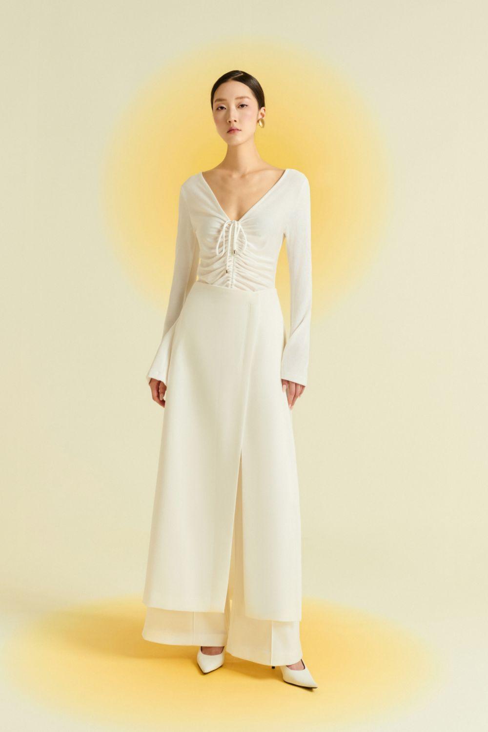 Ngoc An Straight Front Slit Polycotton Ankle Length Accessories - MEAN BLVD