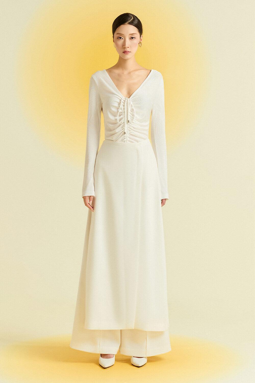 Ngoc An Straight Front Slit Polycotton Ankle Length Accessories - MEAN BLVD