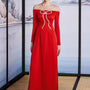 Ngoc Tran A-line Stone Silk Satin Ankle Length Ao Dai - MEAN BLVD