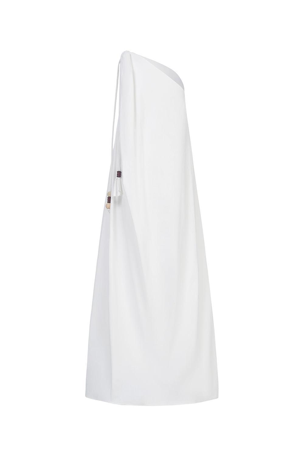 Nguyet Flared One Shoulder Poplin Floor Length Dress - MEAN BLVD